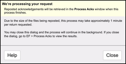 Image showing the request is being processed.